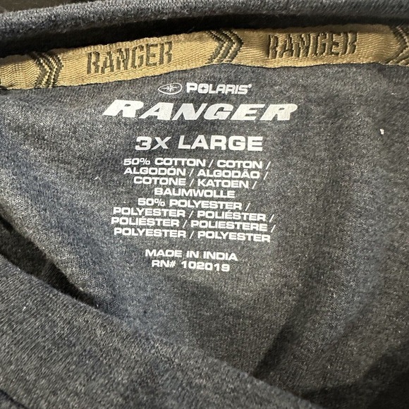 Polaris Ranger Henley Thermal Long Sleeve Casual Thermal Gray 3XL New NWT - Picture 7 of 10